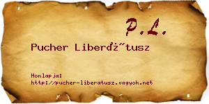 Pucher Liberátusz névjegykártya